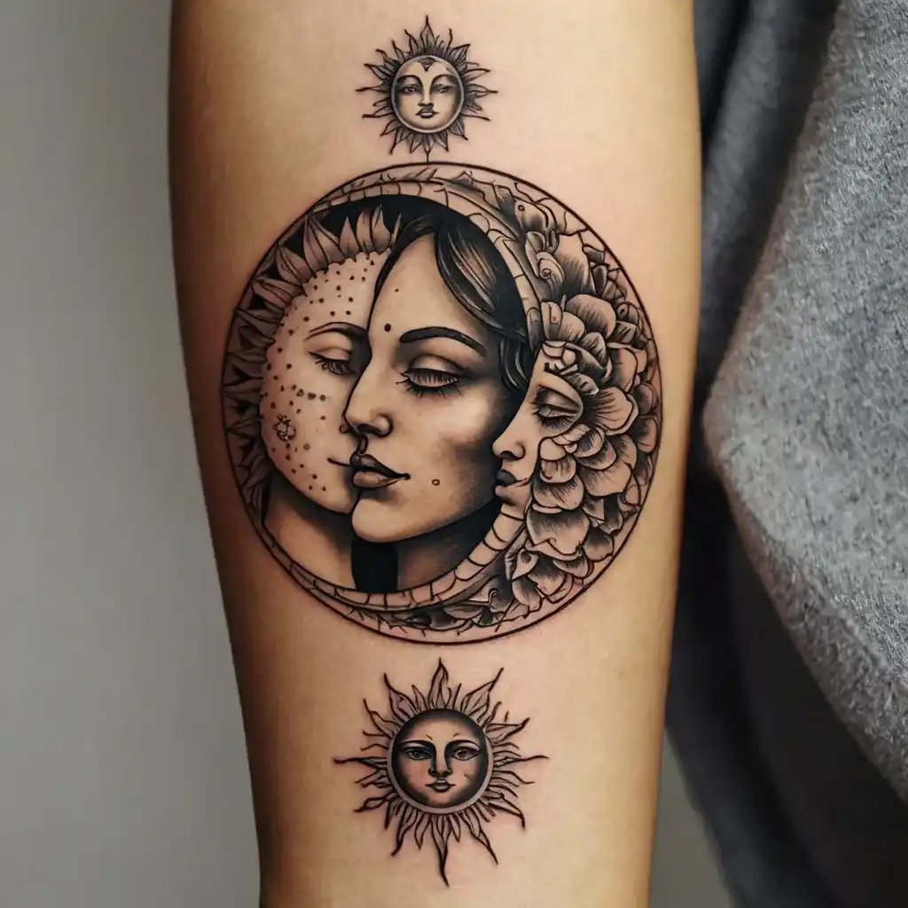 Sun and Moon Tattoo