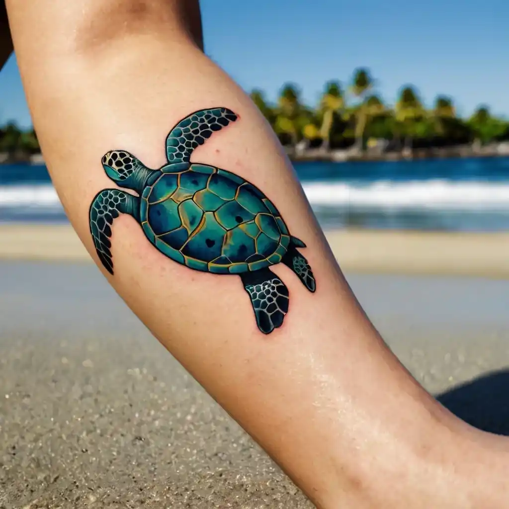 Sea Turtle Beach Tattoo