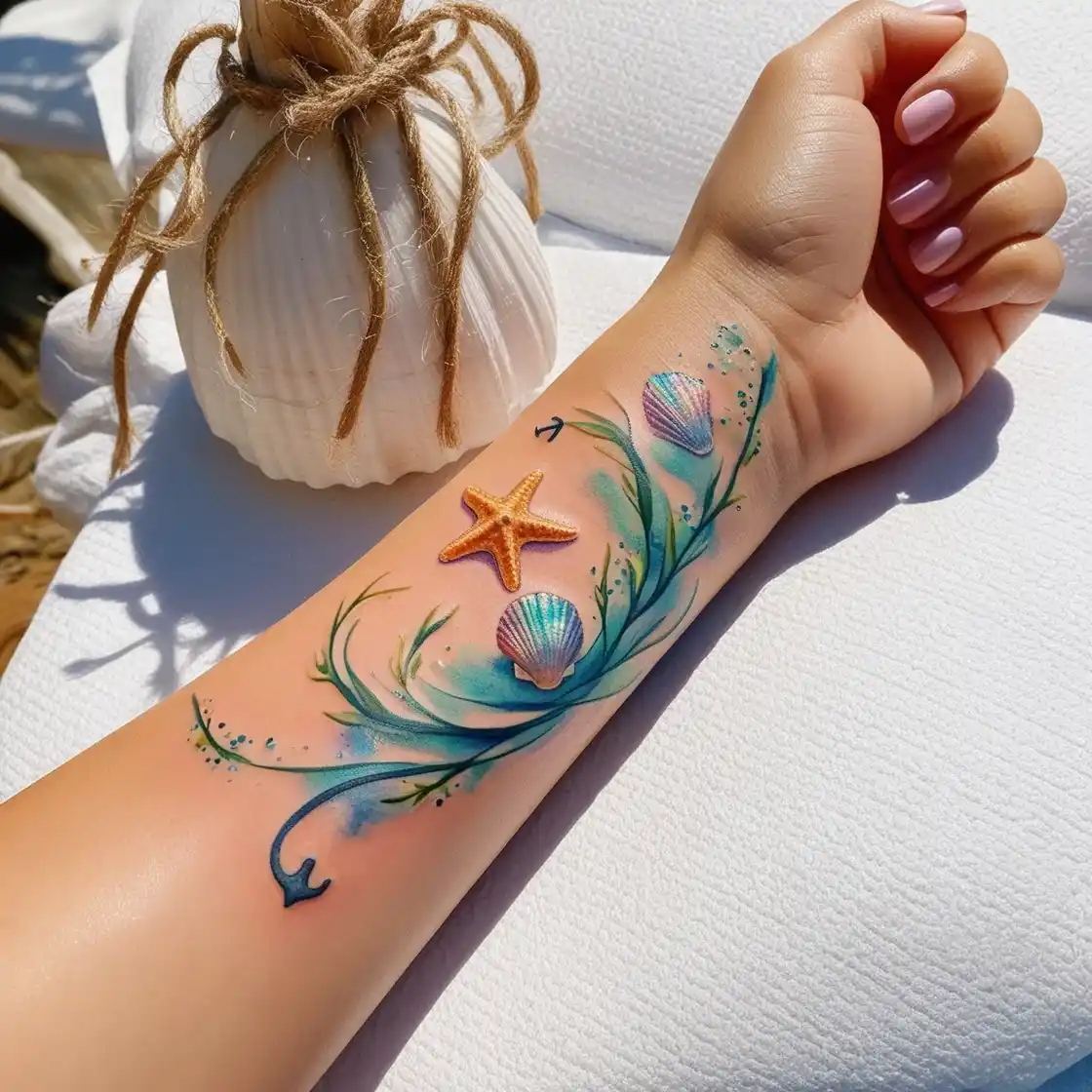 20 Charming Small Beach Tattoos Ideas