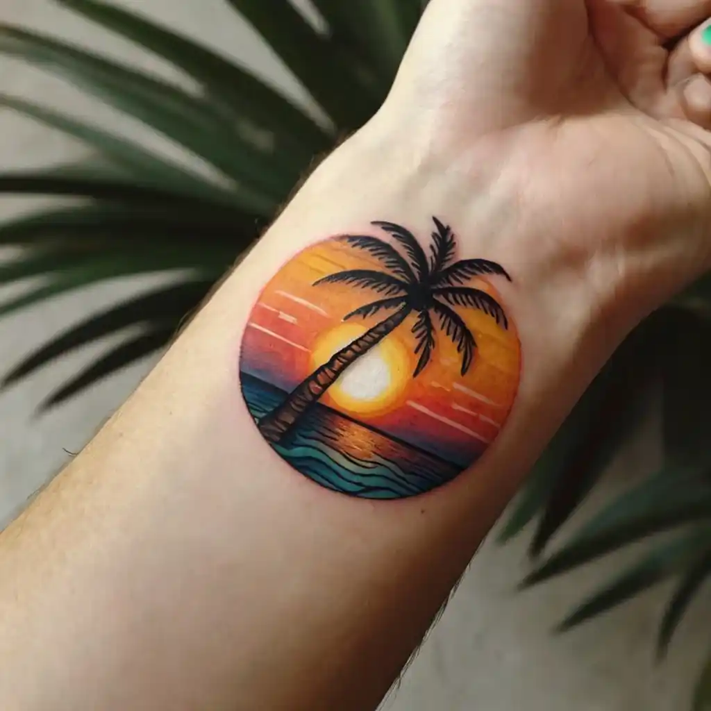 Palm Tree and Sunset