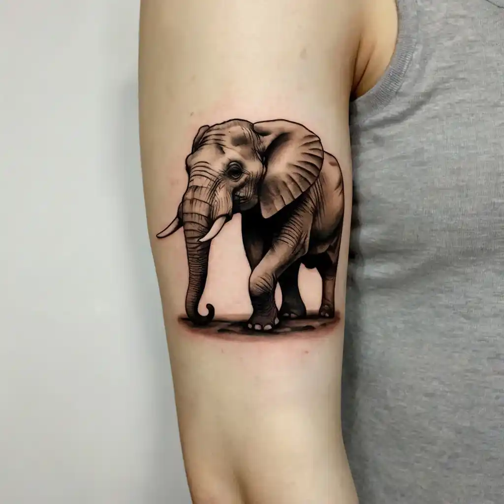 Elephant with Trunk Up