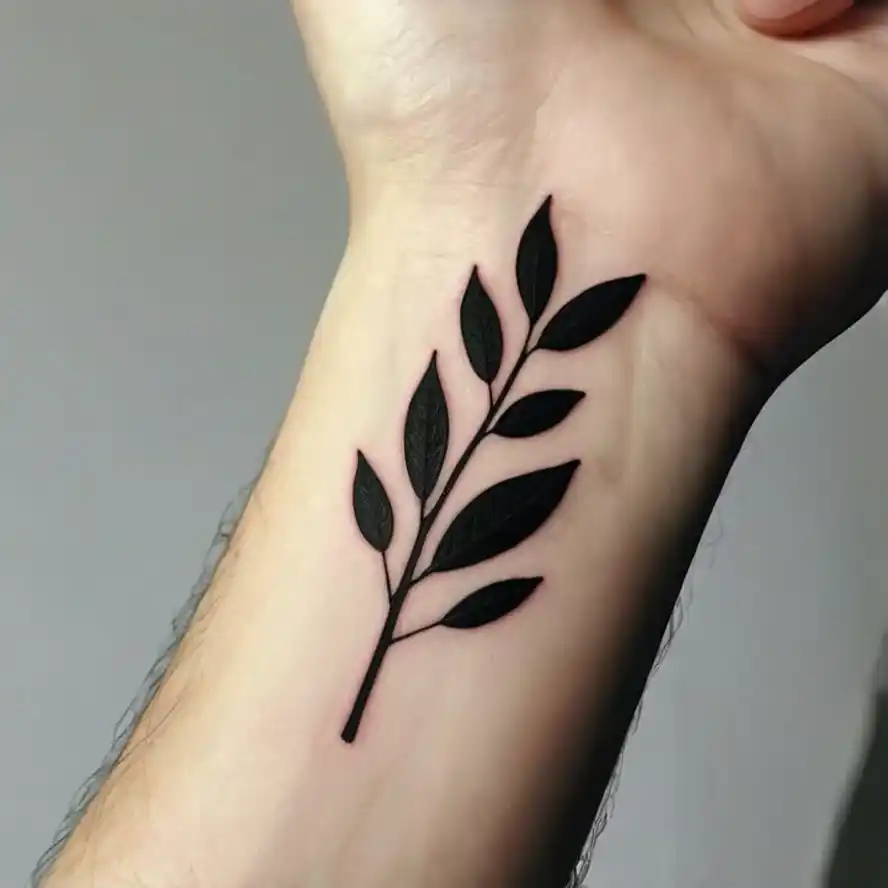 Minimalist Leaf Branch