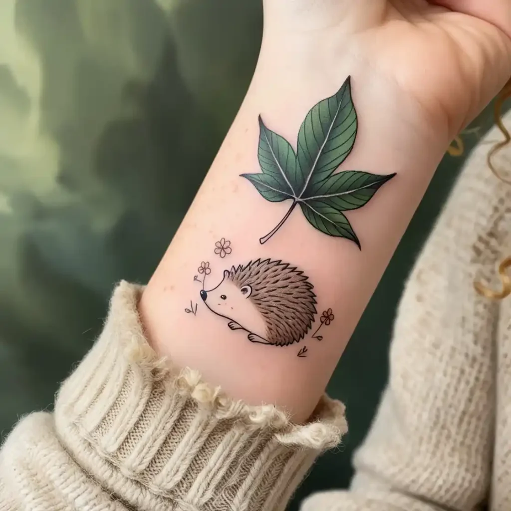 Leaf with a Small Animal