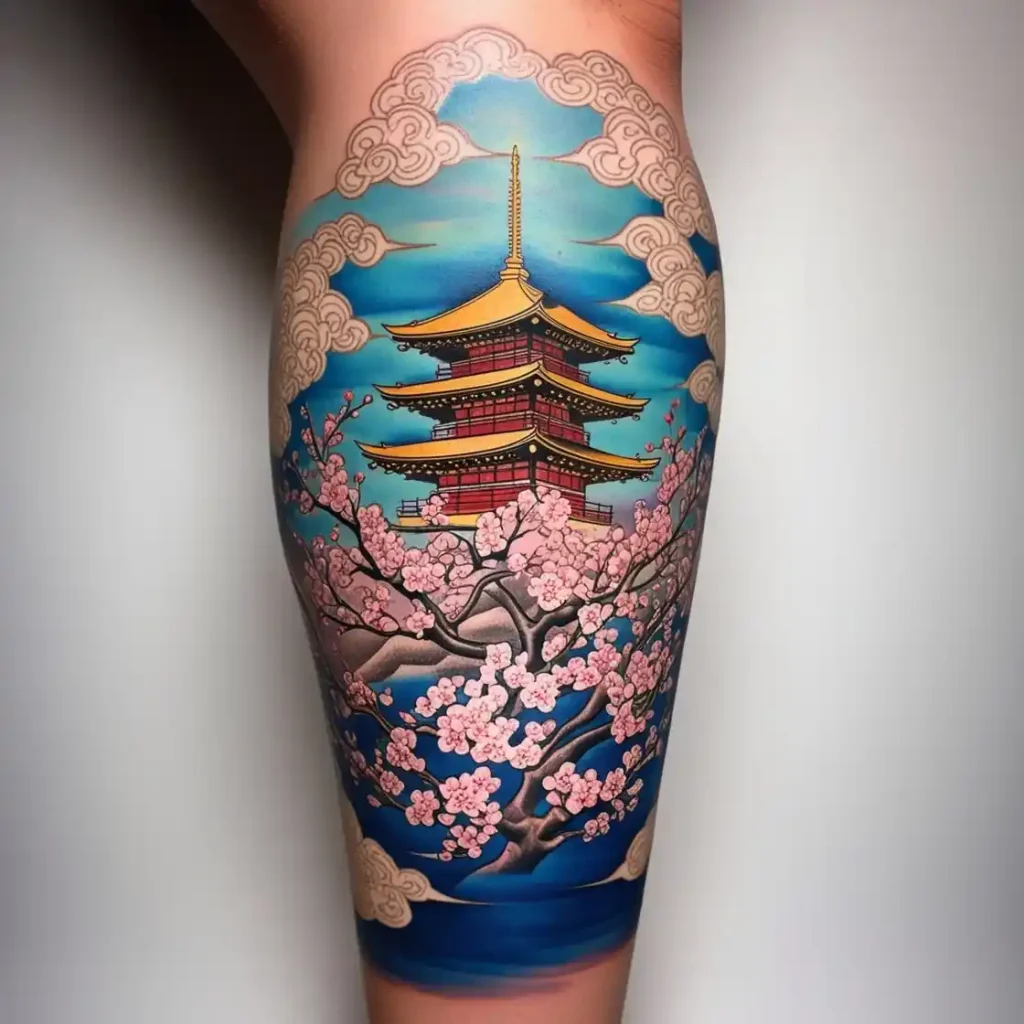 Pagoda and Sakura