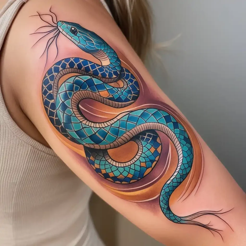 Snake with Geometric Patterns