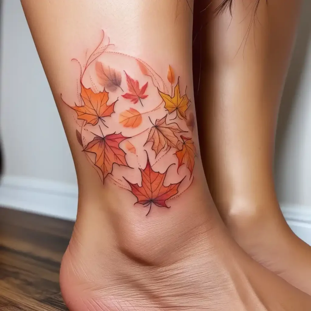 Falling Leaves Tattoo