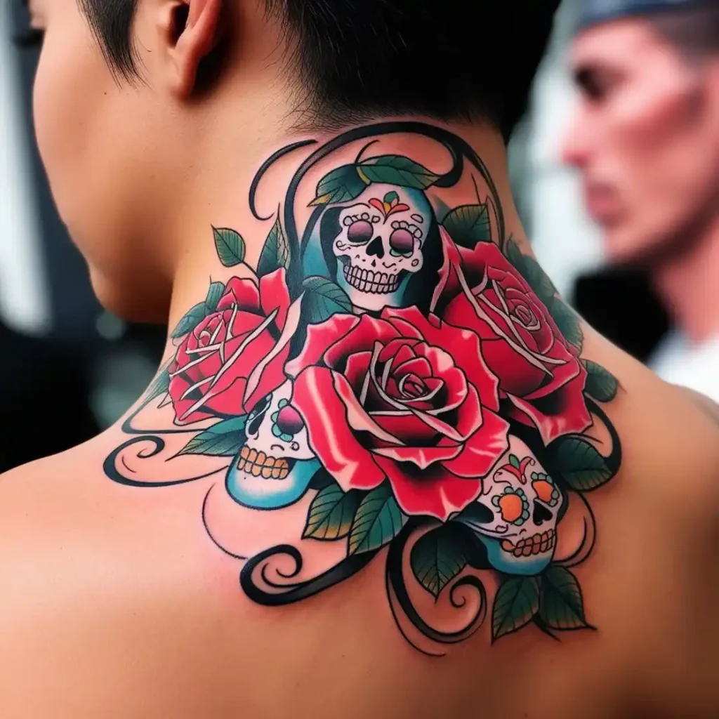 Roses and Skull