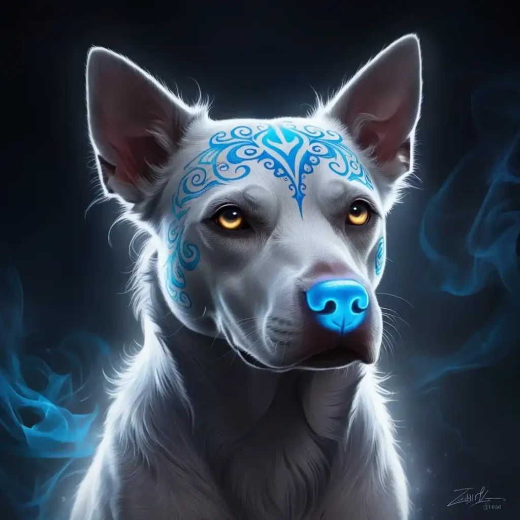 Zero the Ghost Dog with a Glowing Nose