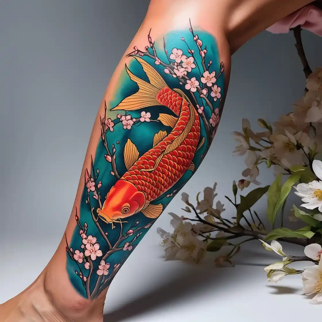 Japanese Leg Tattoo