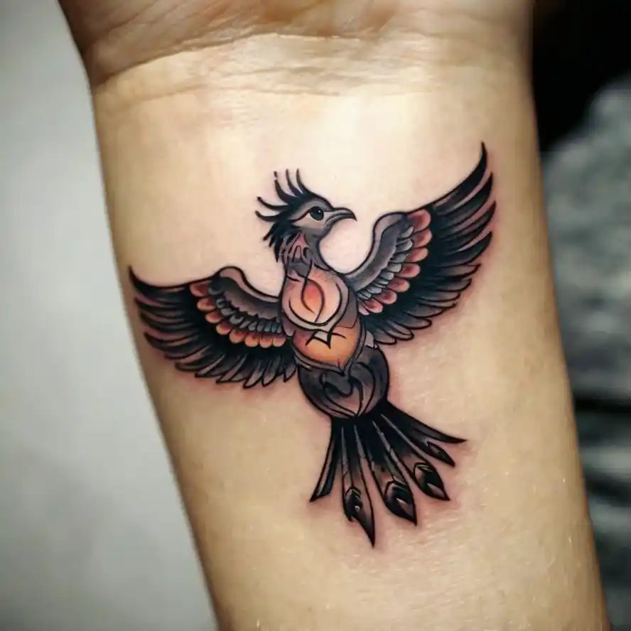 Small Phoenix on Wrist