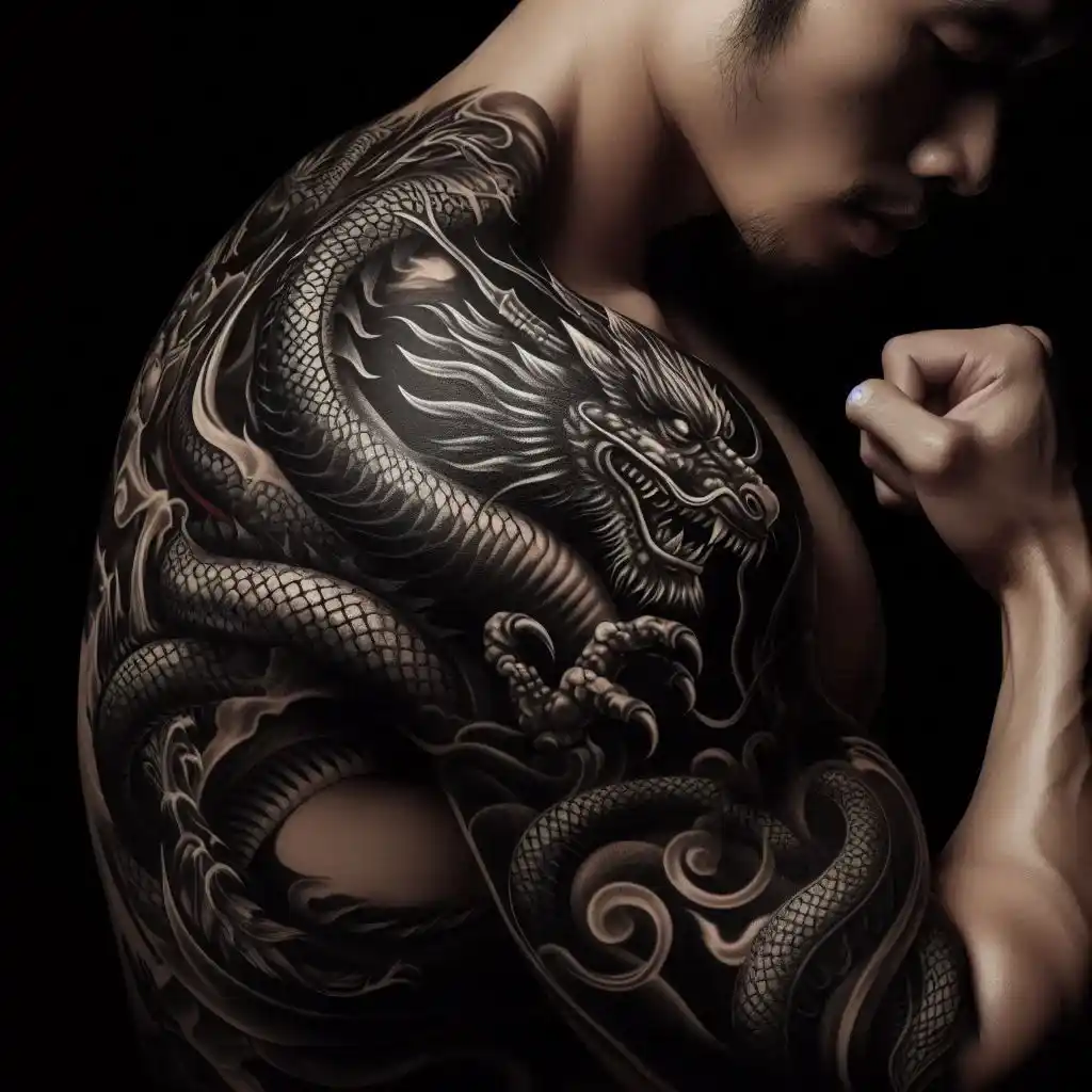 Dragon Wrapping Shoulder