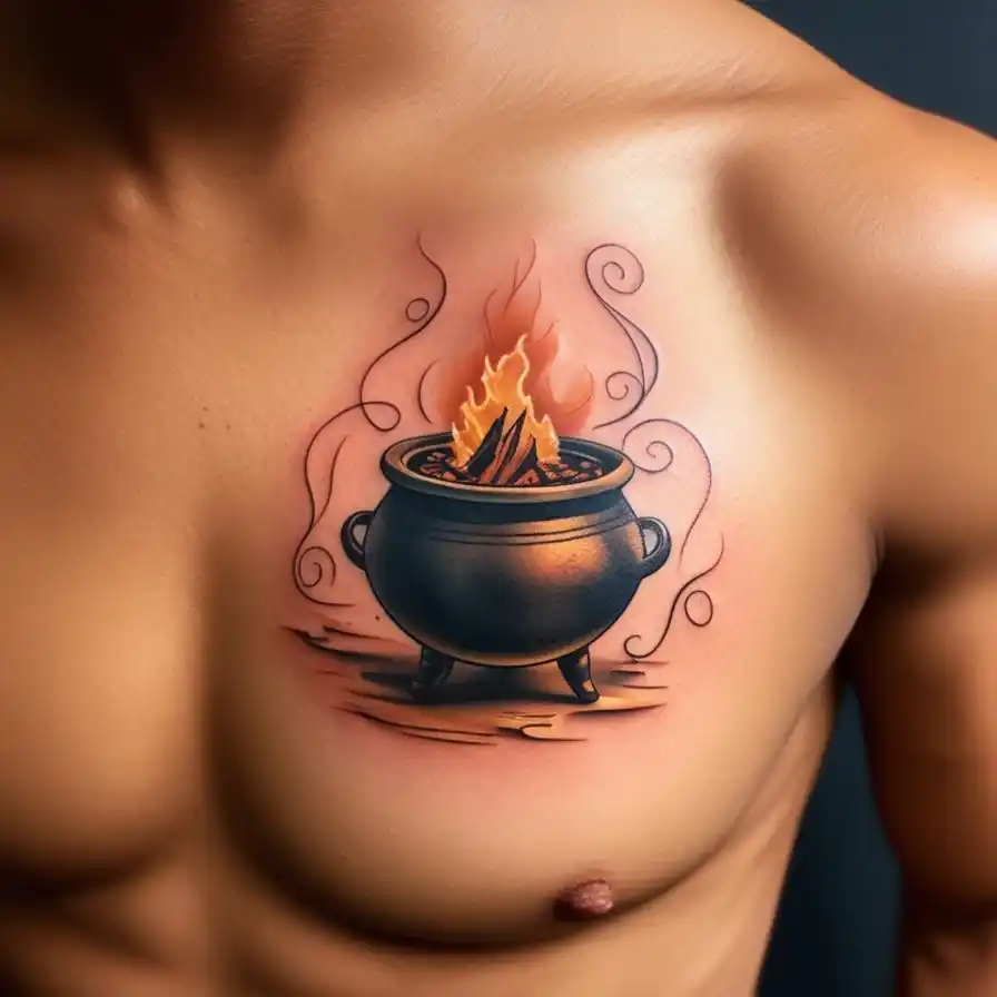 Mini Cauldron With Fire Underneath