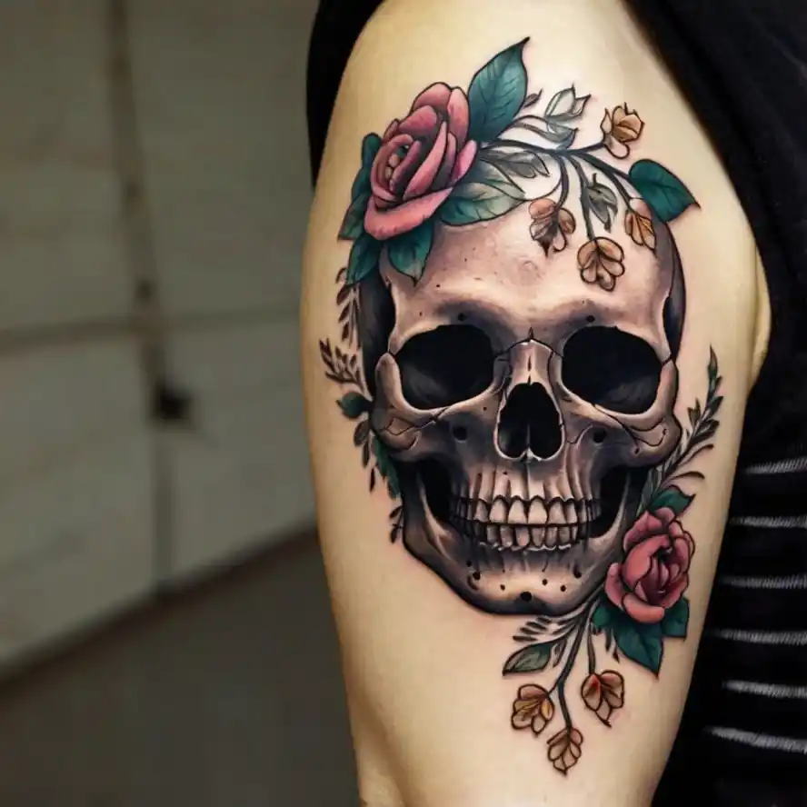 Floral Skull Design