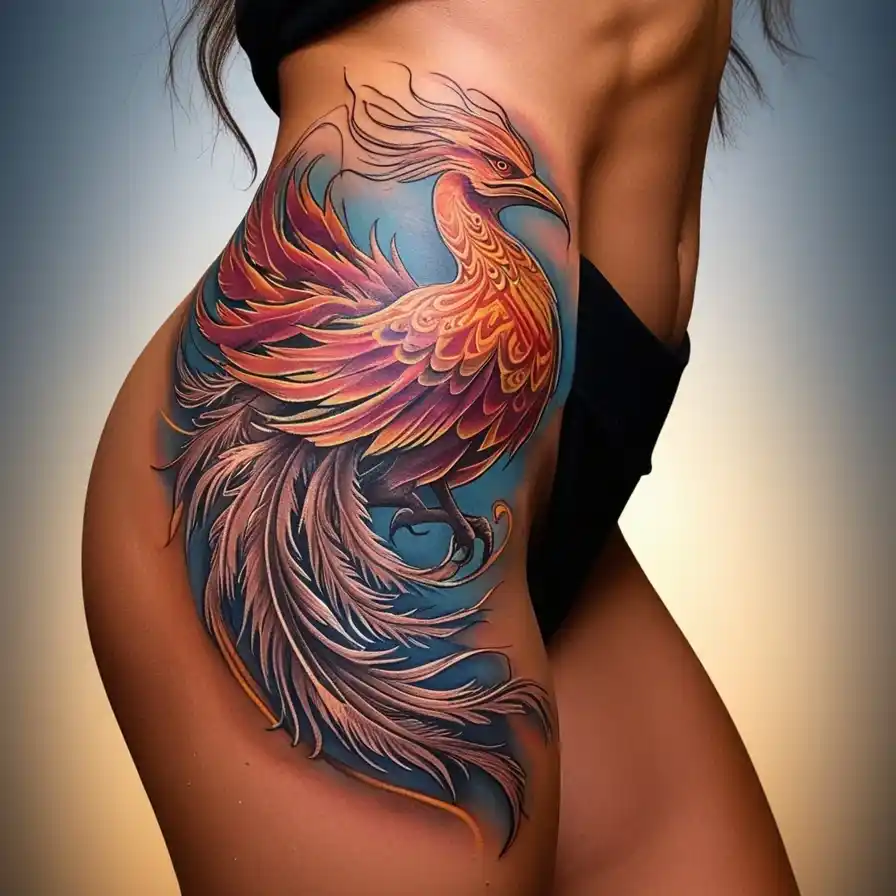 Phoenix with Flames