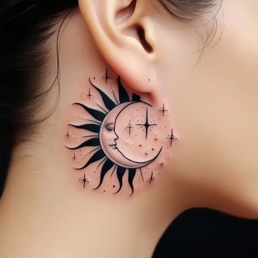 Sun and Moon with Stars