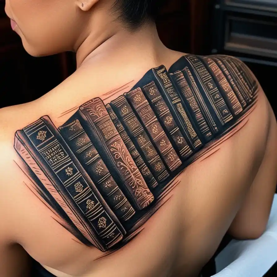 Bookshelf Tattoo