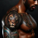 Black Men Shoulder Tattoo