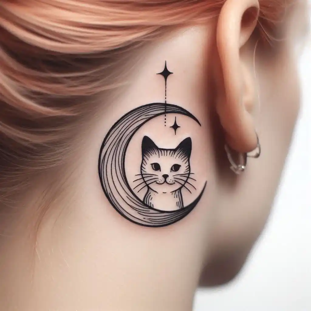 Cat with Moon