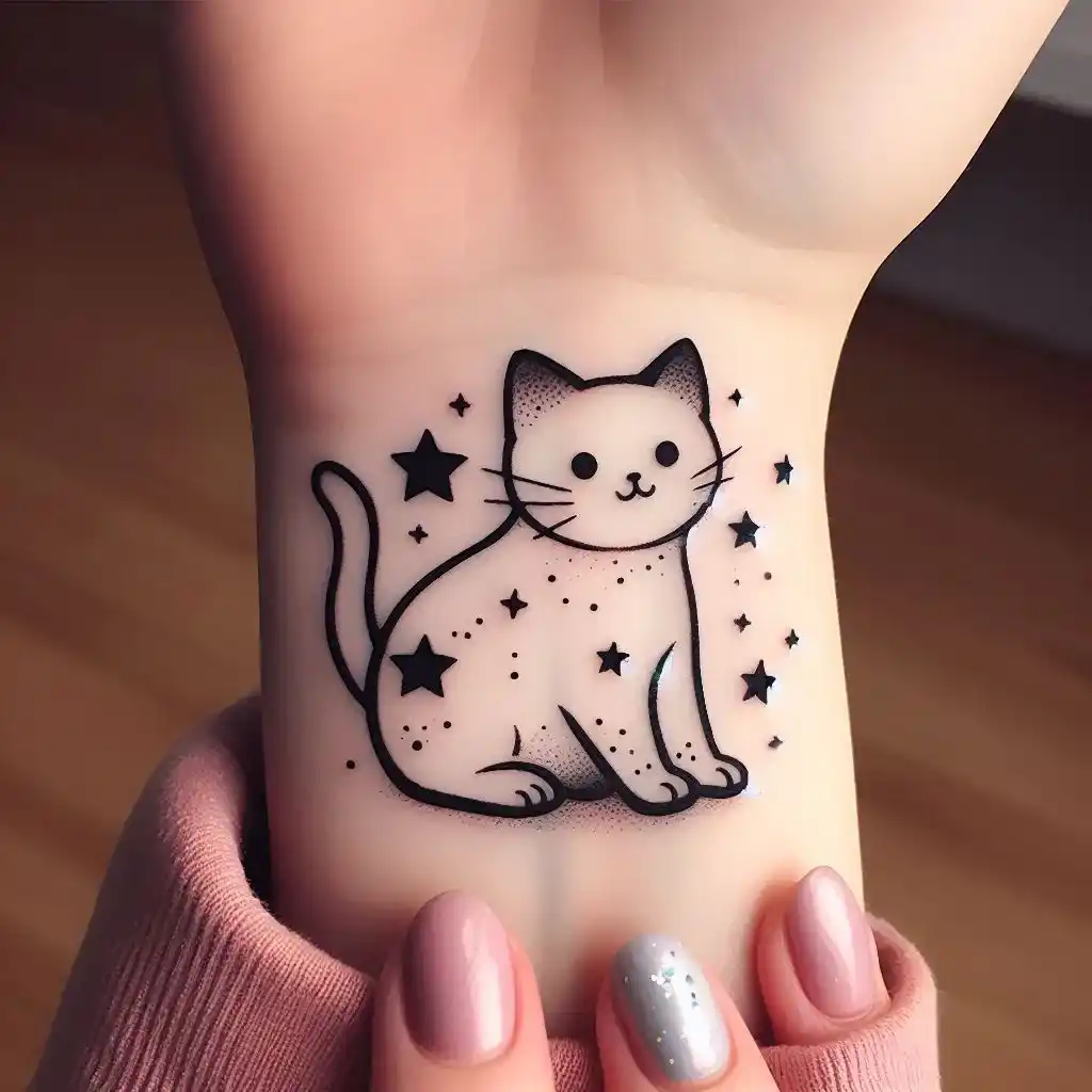 Cat with Stars