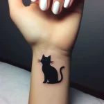 Minimalist Cat Tattoo