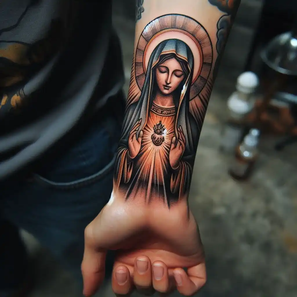 Mother Mary with Hands Open