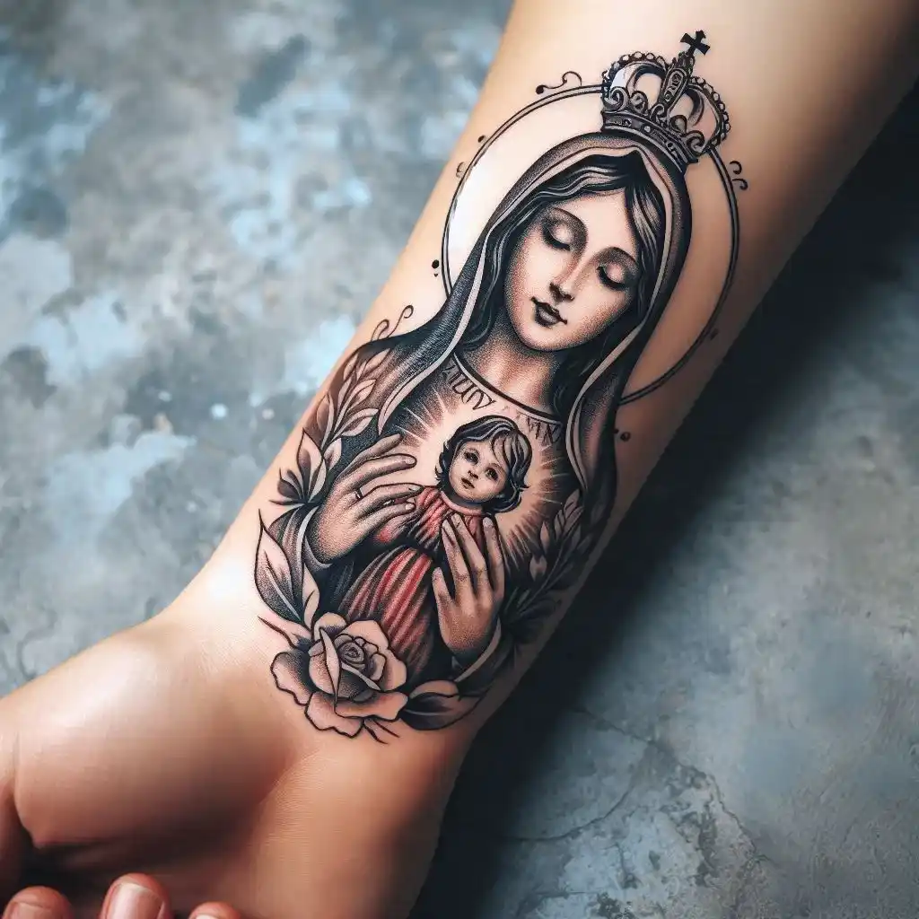 Mother Mary with a Child's Name