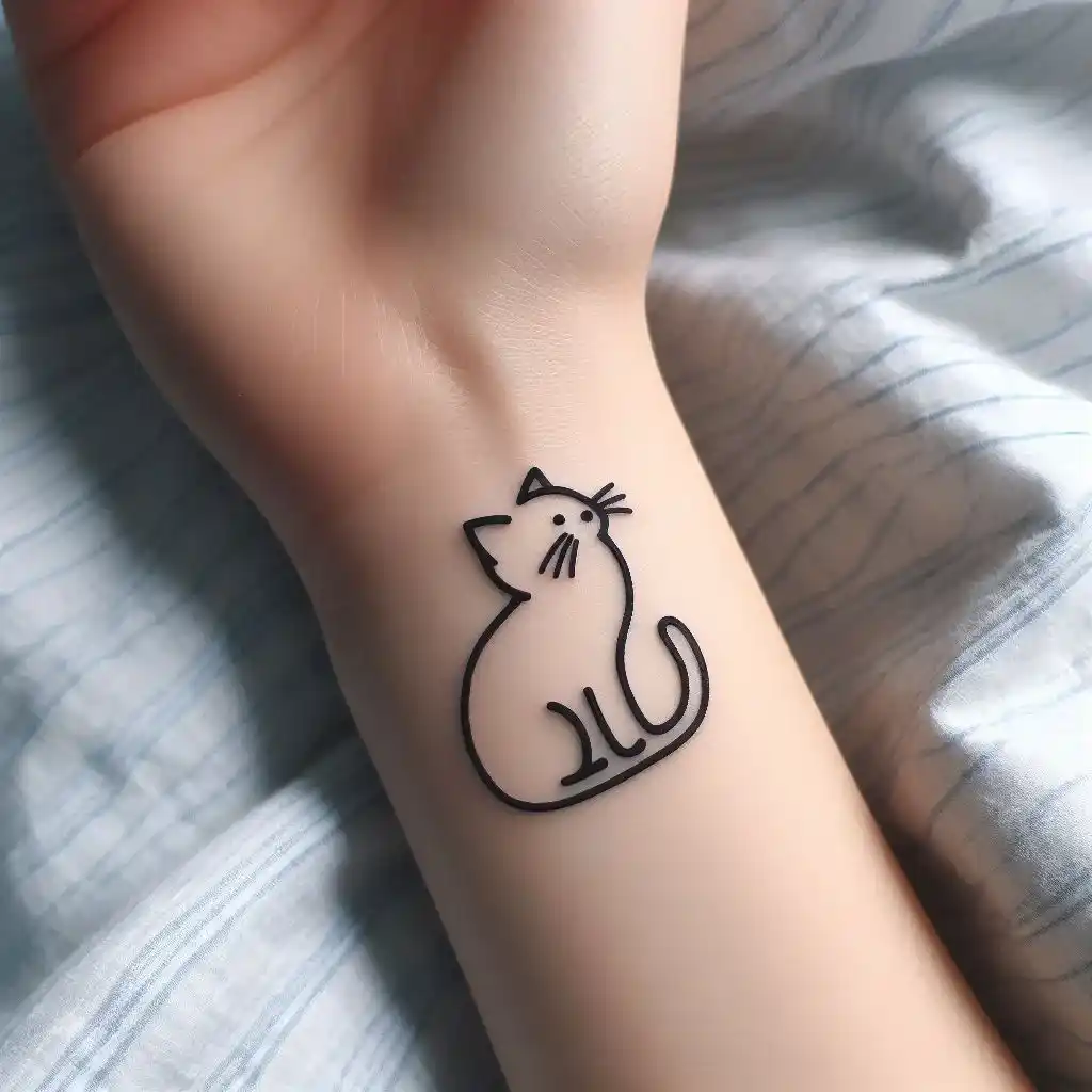 Simple Cat Outline