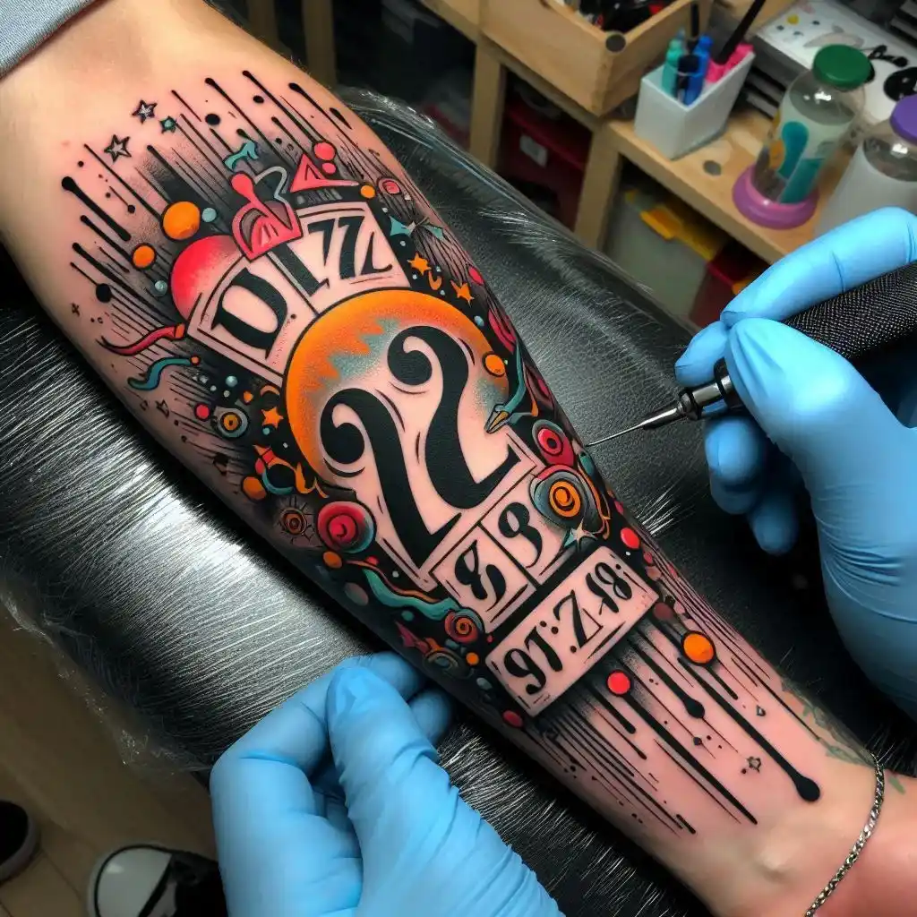 Birth Date in Graffiti Style 
