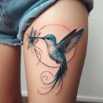 Dainty Hummingbird Tattoo