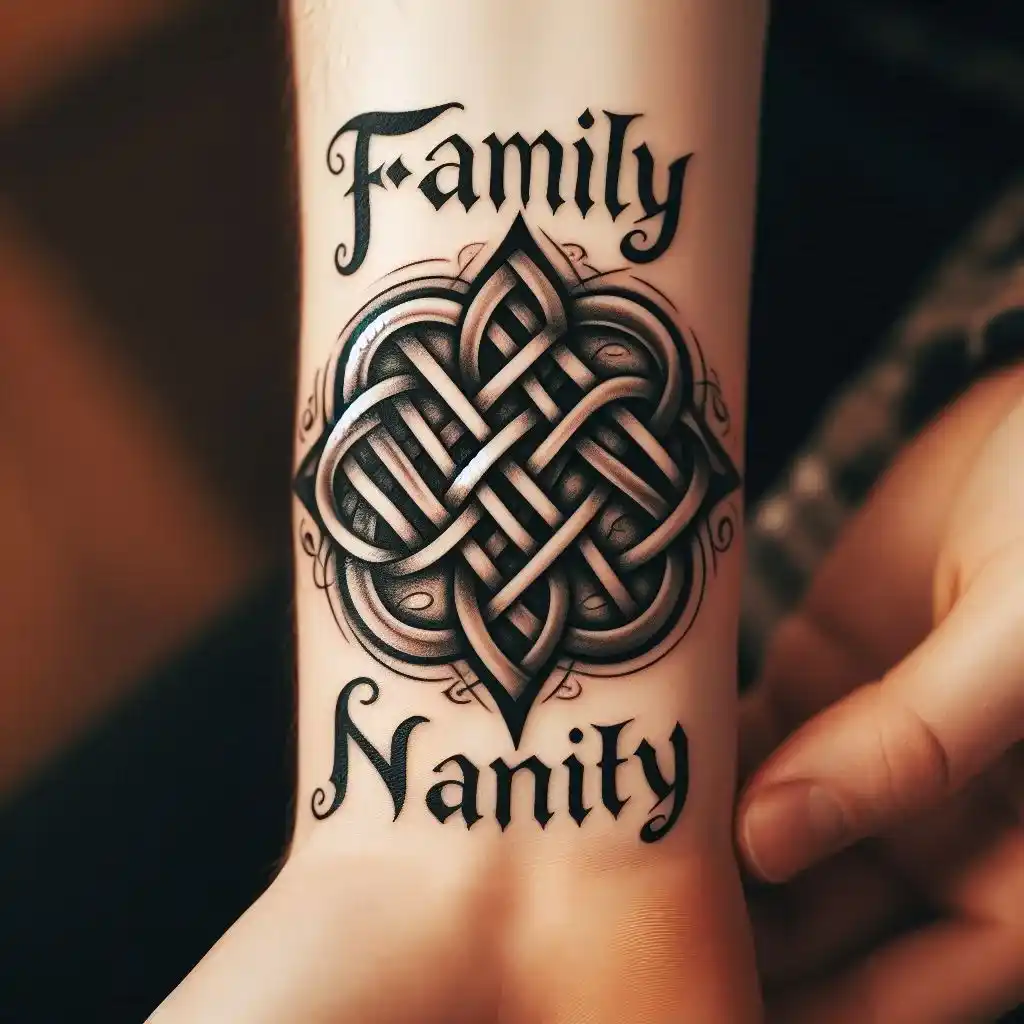 Family Name with Celtic Knot