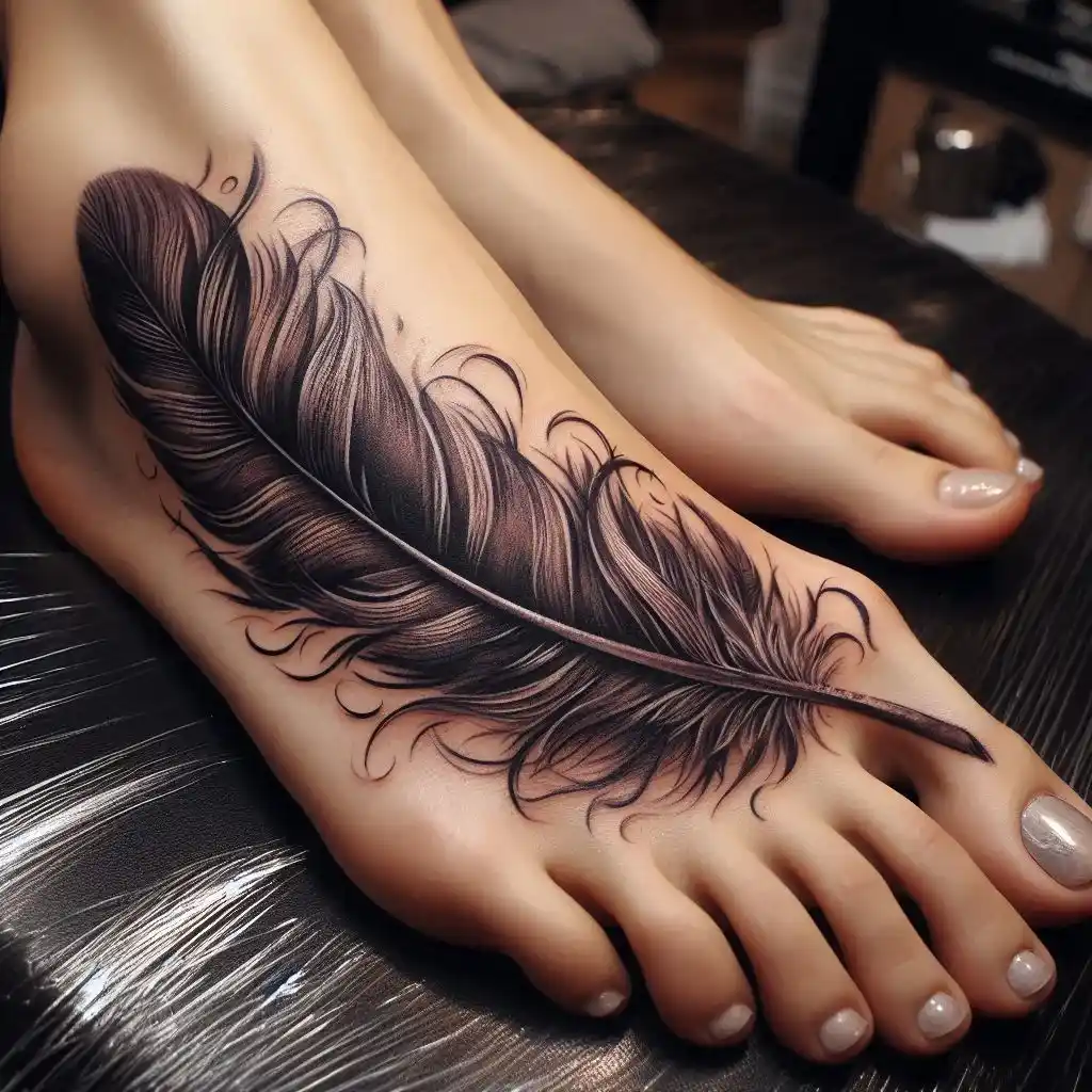 Feather Design Tattoo