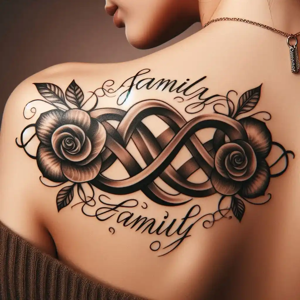 Interlocking Names Tattoo