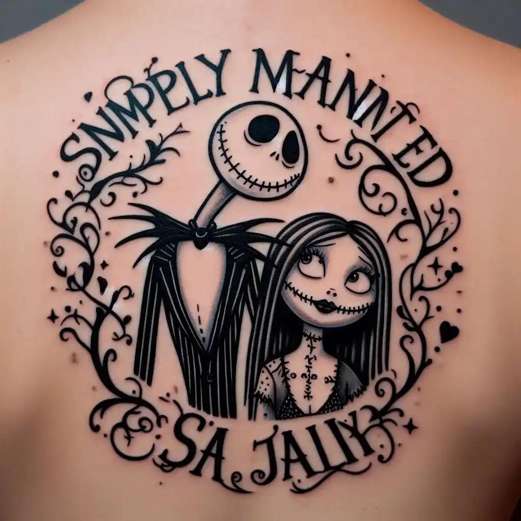 Jack and Sally with "Simply Meant to Be" Quote