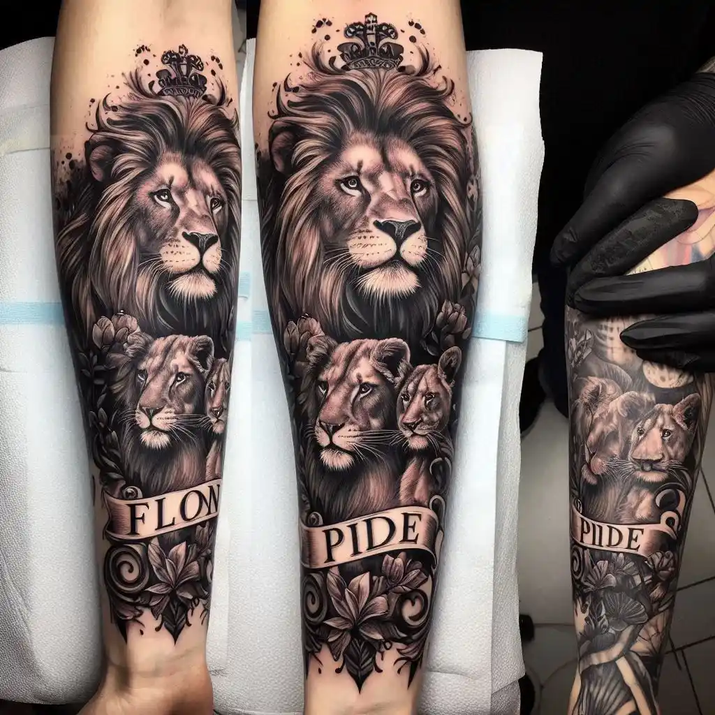 Lion Pride Tattoo