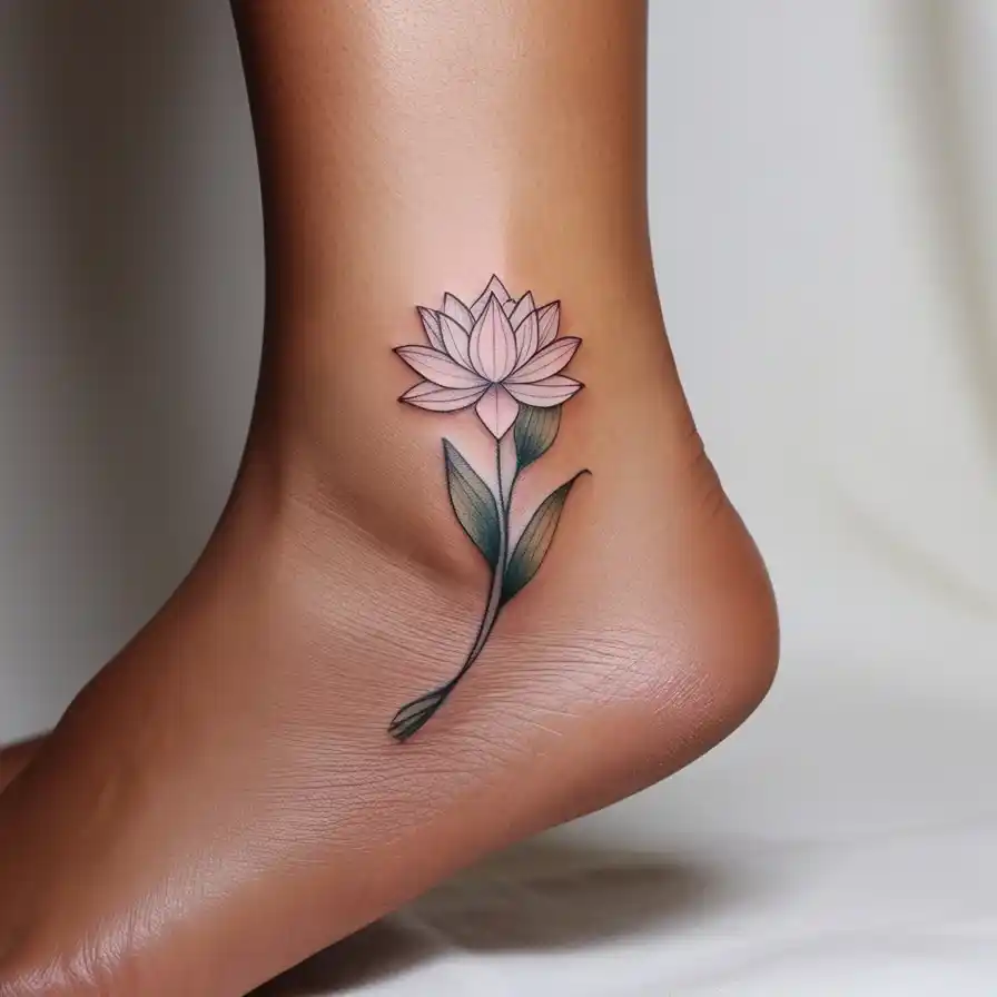 Simple Lotus Flower Tattoo