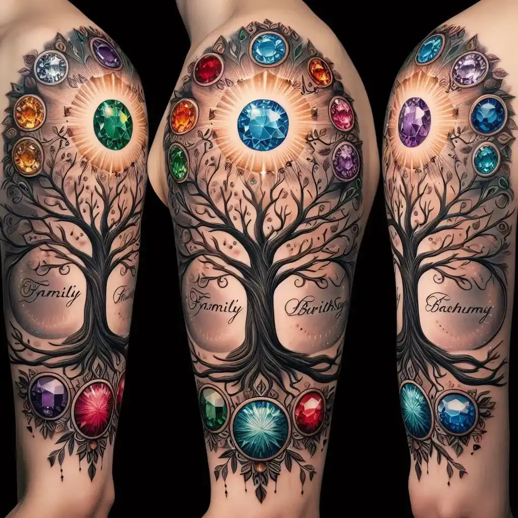 Tree of Life with Family Birthstones