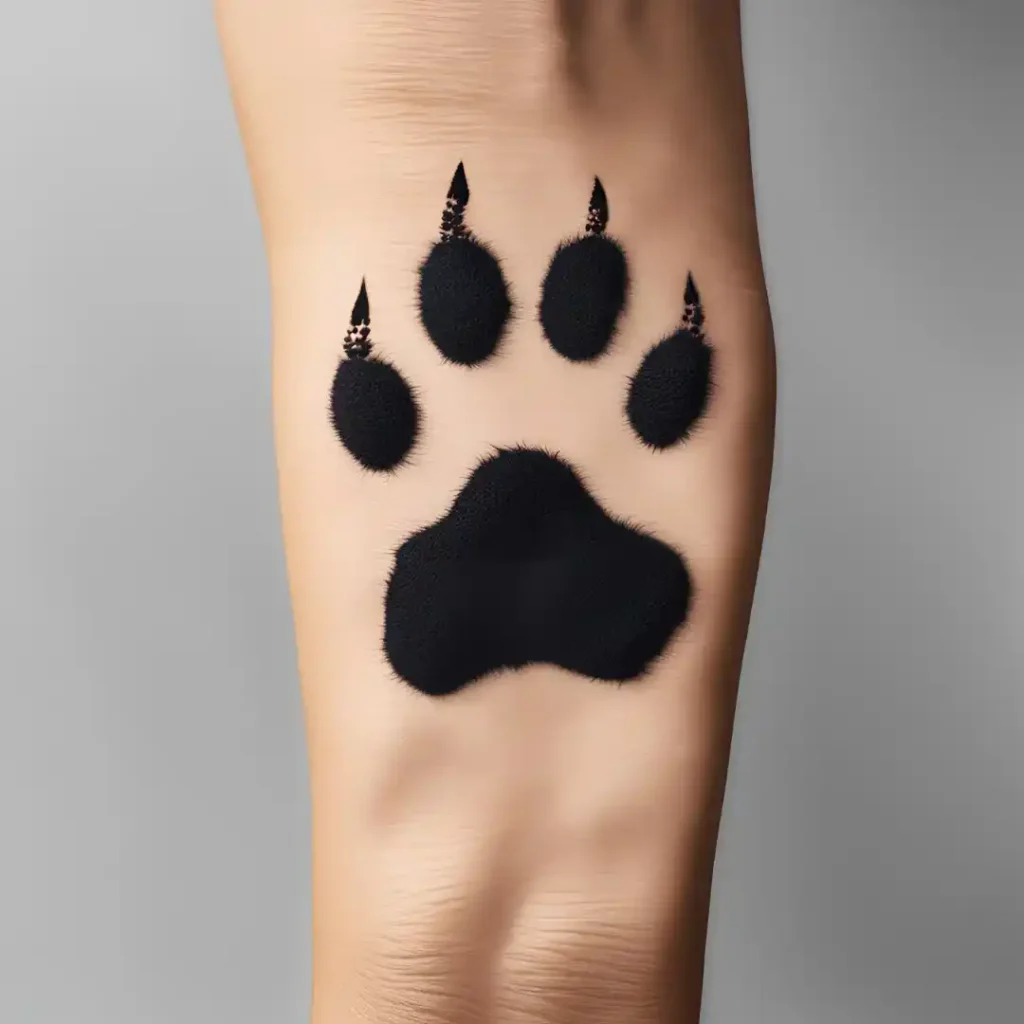 Animal Paw Print with Stitches