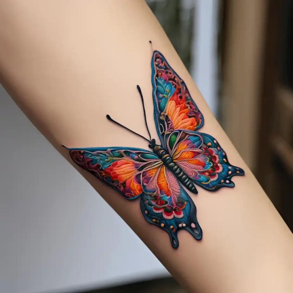 Butterfly Embroidery Tattoo