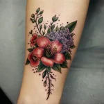 December Birth Flower Tattoo