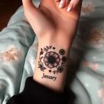 January Birth Flower Tattoo