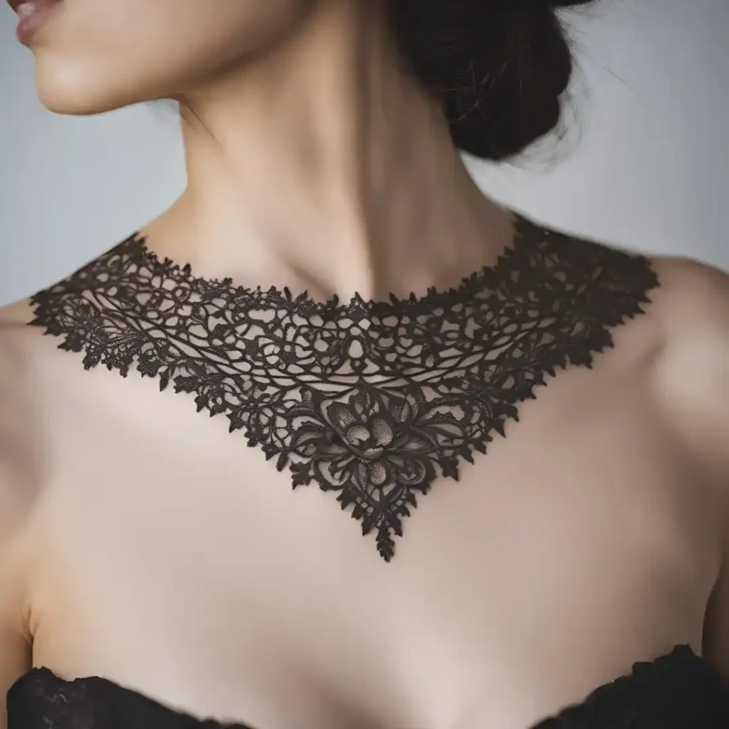 Lace Embroidery Band Tattoo