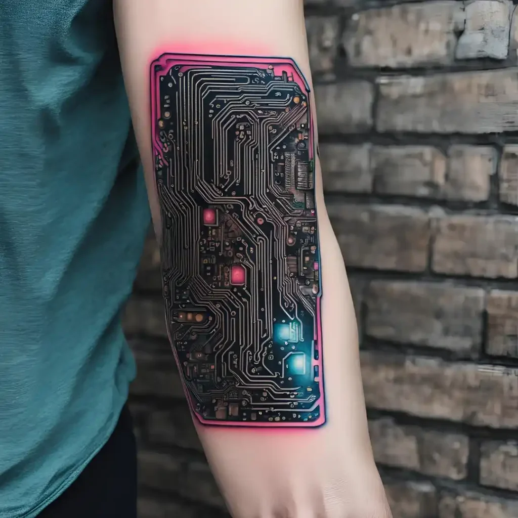 Neon Circuit Board