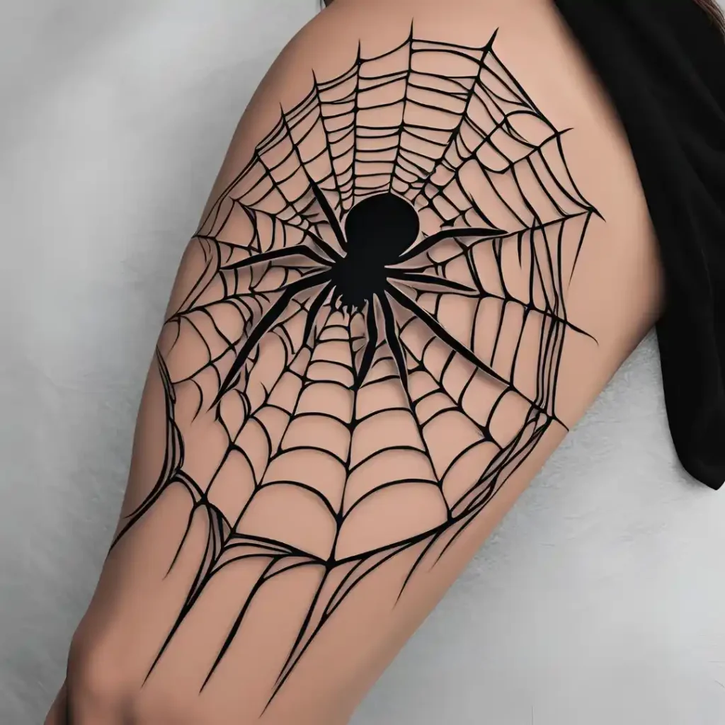 Spider Web Knee Tat