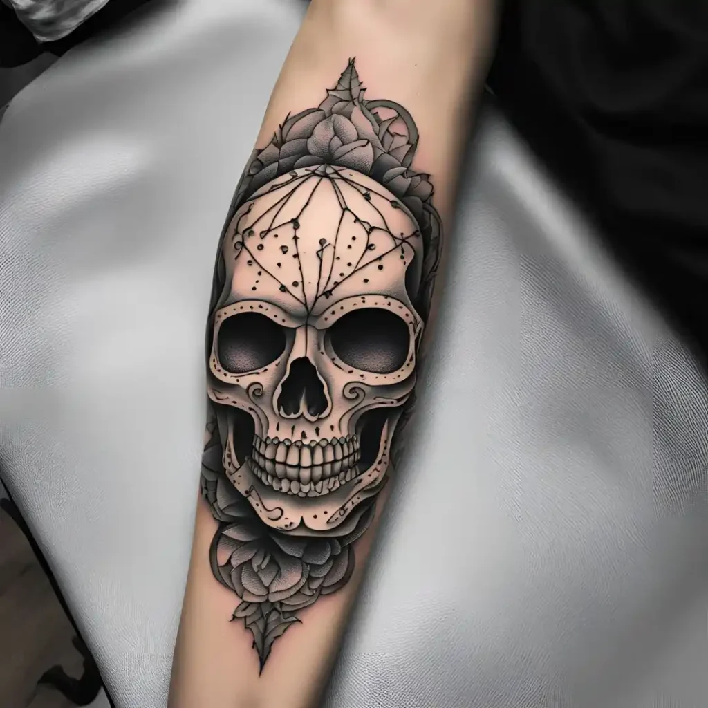 Stitched Skull Tattoo