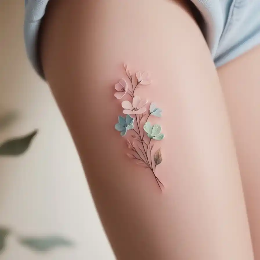 Tiny Floral Tattoos