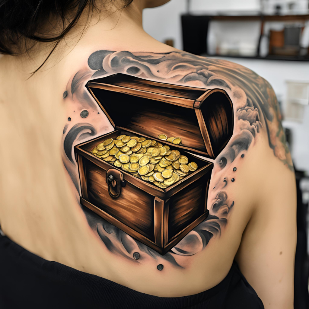 Treasure Chest with Gold Coins