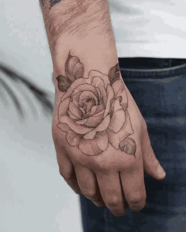 Big Rose Tattoo for Men