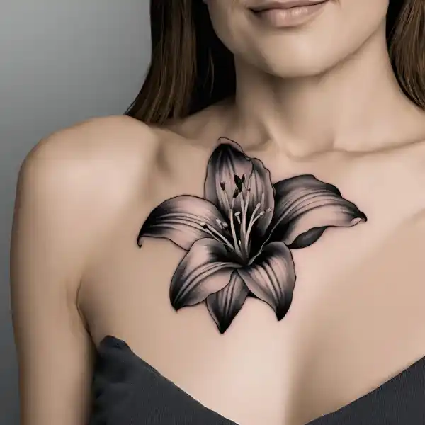 Black and Grey Stargazer Lily