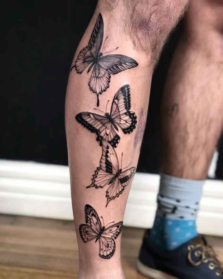 Butterfly Leg Tattoos