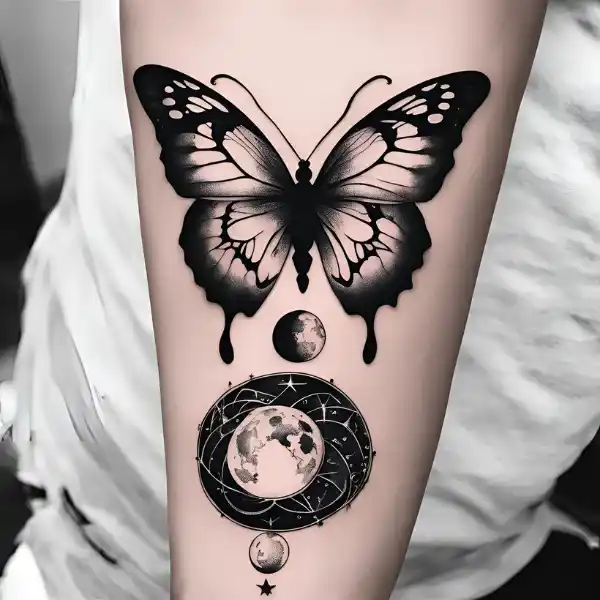 Butterfly and Moon Phases